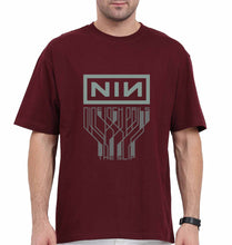 Load image into Gallery viewer, Nine Inch Nails Oversized T-Shirt for Men-Maroon-Ektarfa.online
