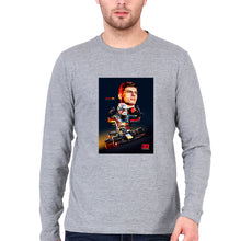 Load image into Gallery viewer, Max Verstappen Full Sleeves T-Shirt for Men-S(38 Inches)-Grey Melange-Ektarfa.online
