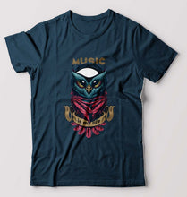 Load image into Gallery viewer, Owl Music T-Shirt for Men-Petrol Blue-Ektarfa.online
