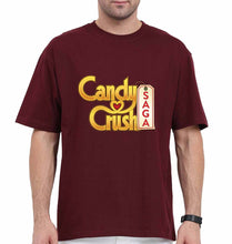 Load image into Gallery viewer, Candy Crush Oversized T-Shirt for Men-Maroon-Ektarfa.online
