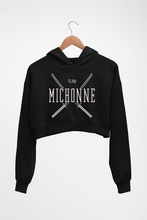 Load image into Gallery viewer, Team Michonne Crop HOODIE FOR WOMEN-Black-Ektarfa.online
