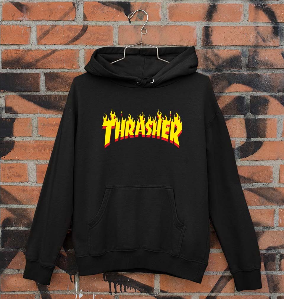 Thrasher Unisex Hoodie for Men/Women-Black-Ektarfa.online
