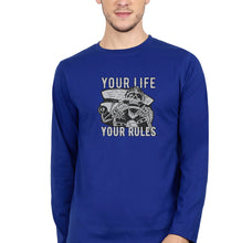 Load image into Gallery viewer, Skull Full Sleeves T-Shirt for Men-Royal blue-Ektarfa.online
