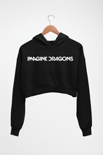 Load image into Gallery viewer, Imagine Dragons Crop HOODIE FOR WOMEN-Black-Ektarfa.online
