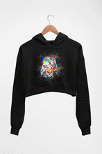 Load image into Gallery viewer, Tiger Crop HOODIE FOR WOMEN-Black-Ektarfa.online
