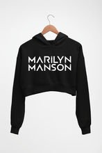 Load image into Gallery viewer, Marilyn Manson Crop HOODIE FOR WOMEN-Black-Ektarfa.online
