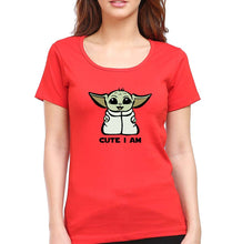 Load image into Gallery viewer, Yoda Star Wars T-Shirt for Women-Red-Ektarfa.online
