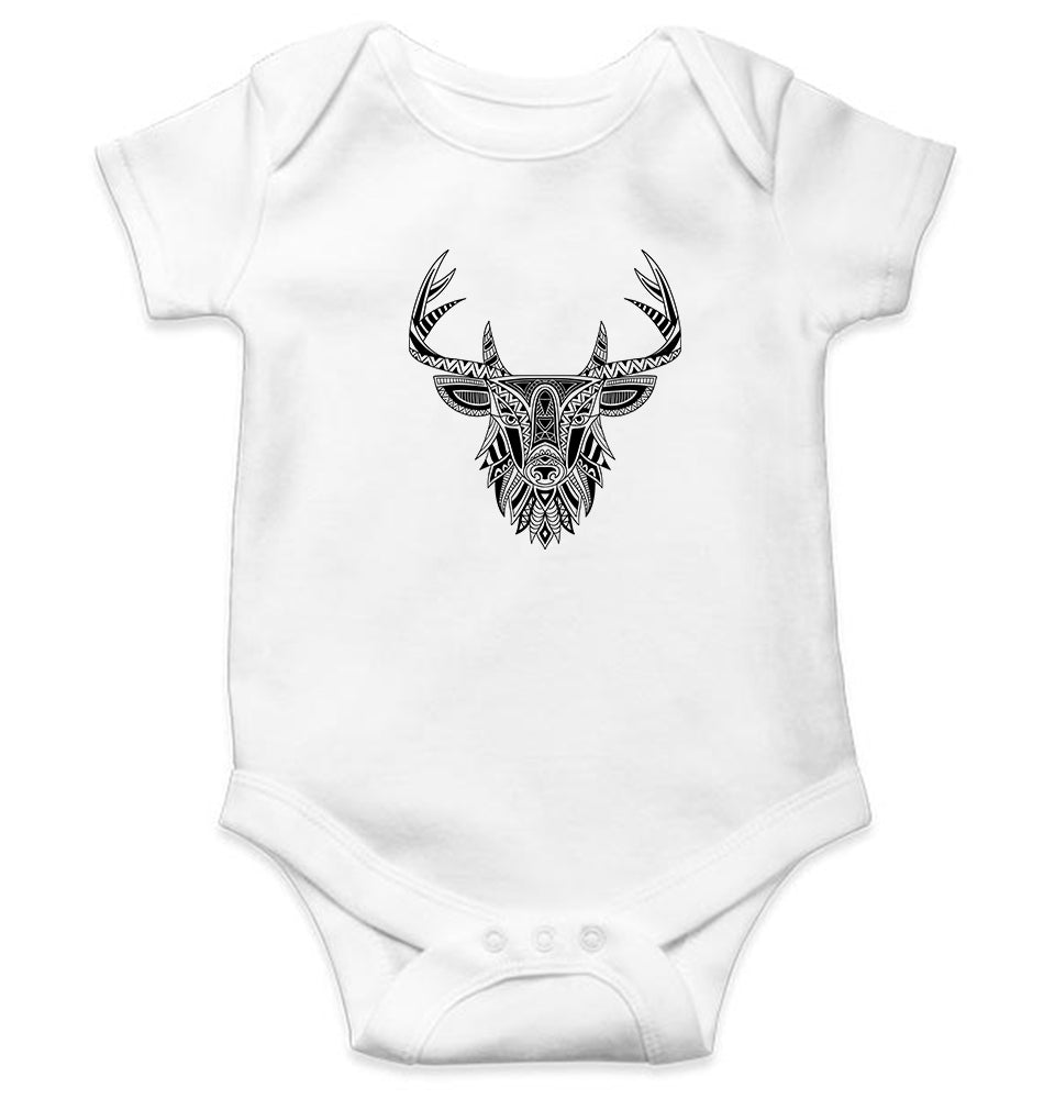 ETHINIC_DEER Kids Romper For Baby Boy/Girl-0-5 Months(18 Inches)-White-Ektarfa.online