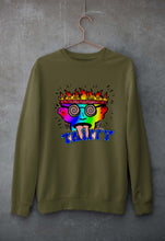 Load image into Gallery viewer, Trippy Unisex Sweatshirt for Men/Women-Olive Green-Ektarfa.online

