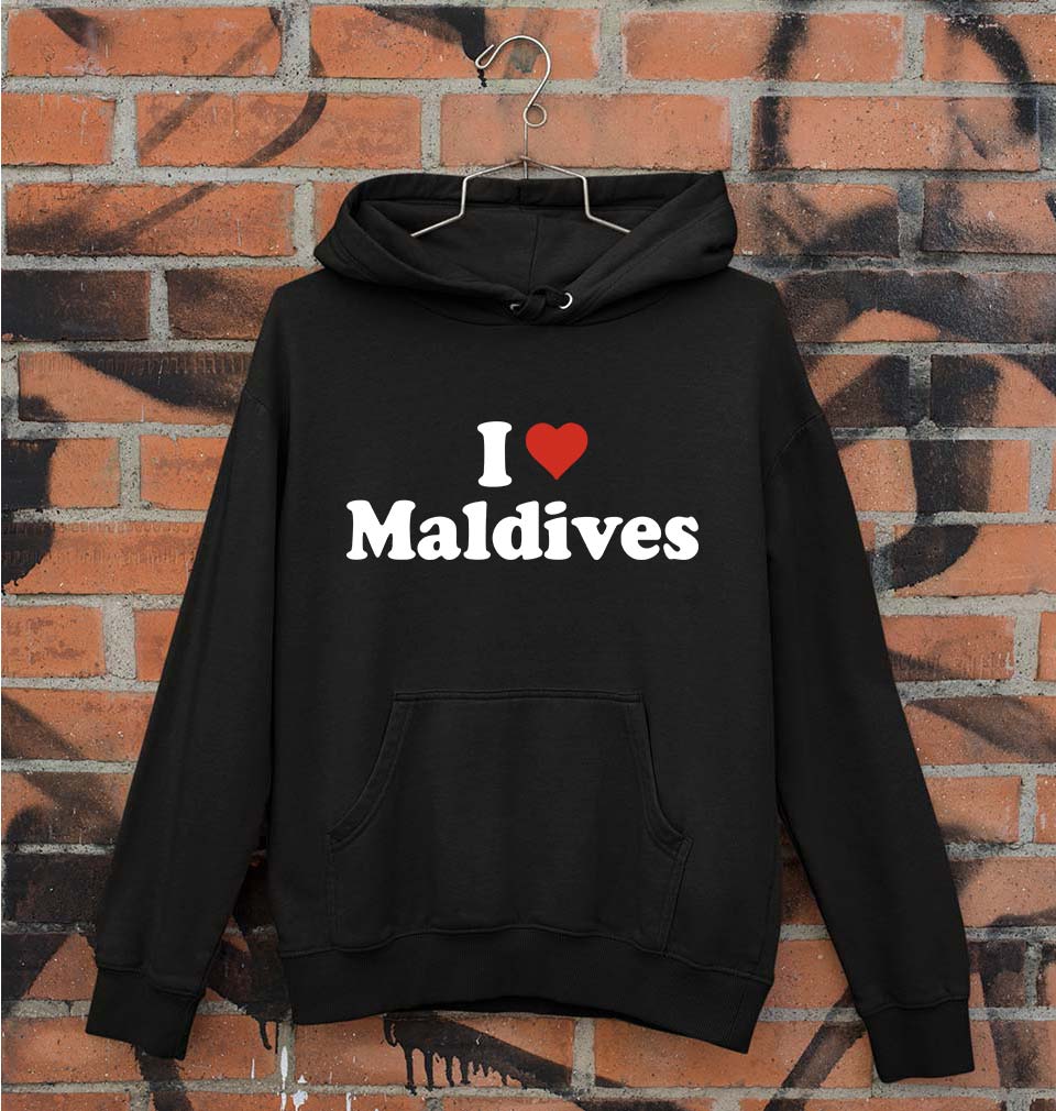 I Love Maldives Unisex Hoodie for Men/Women-Black-Ektarfa.online