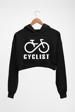 Load image into Gallery viewer, Cyclist Crop HOODIE FOR WOMEN-Black-Ektarfa.online
