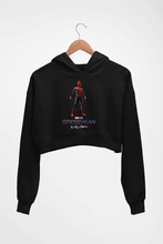 Load image into Gallery viewer, Spiderman Superhero Crop HOODIE FOR WOMEN-Black-Ektarfa.online
