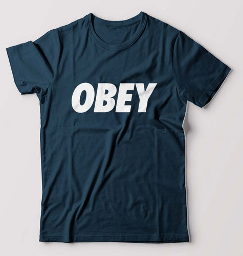 Obey T-Shirt for Men-Petrol Blue-Ektarfa.online