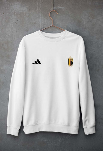 Belgium Football Unisex Sweatshirt for Men/Women-White-Ektarfa.online