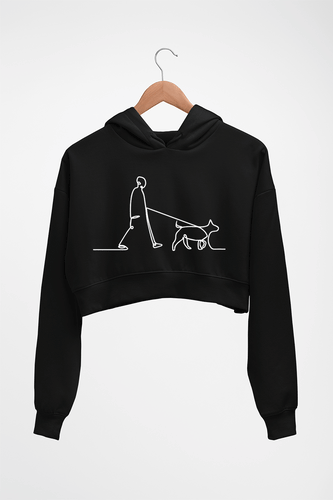 Dog Crop HOODIE FOR WOMEN-Black-Ektarfa.online