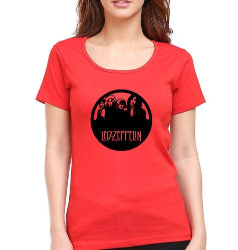 Led Zeppelin T-Shirt for Women-Red-Ektarfa.online