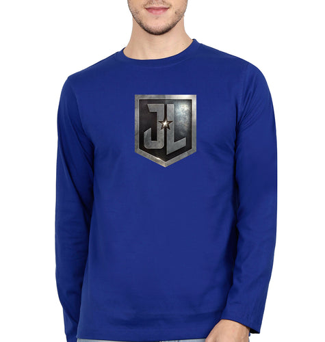 Justice League Full Sleeves T-Shirt for Men-Royal Blue-Ektarfa.online