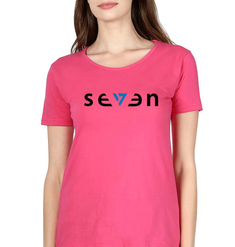 Seven MS Dhoni T-Shirt for Women-Pink-Ektarfa.online