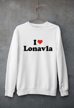 Load image into Gallery viewer, I Love Lonavla Unisex Sweatshirt for Men/Women-White-Ektarfa.online
