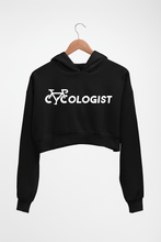 Load image into Gallery viewer, Cycologist Crop HOODIE FOR WOMEN-Black-Ektarfa.online

