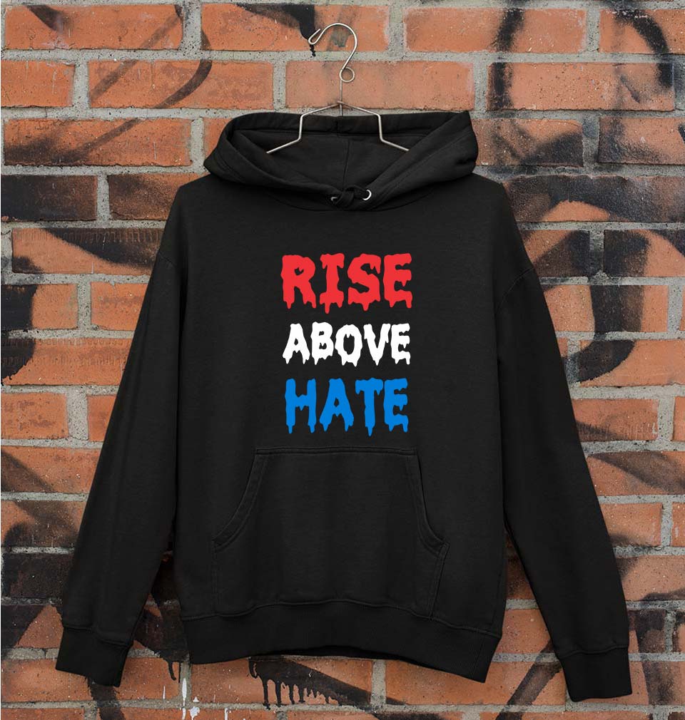 Rise Above Hate Unisex Hoodie for Men/Women-Black-Ektarfa.online