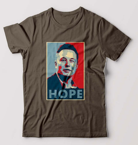 Elon Musk Hope T-Shirt for Men-Olive Green-Ektarfa.online
