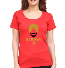 Load image into Gallery viewer, Sardar JI T-Shirt for Women-Red-Ektarfa.online
