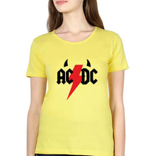 Load image into Gallery viewer, ACDC T-Shirt for Women-Yellow-Ektarfa.online
