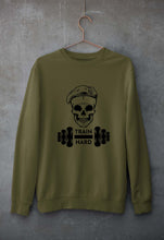 Load image into Gallery viewer, Gym Train Hard Unisex Sweatshirt for Men/Women-Olive Green-Ektarfa.online
