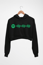 Load image into Gallery viewer, Spotify Crop HOODIE FOR WOMEN-Black-Ektarfa.online
