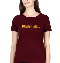 Load image into Gallery viewer, Commando T-Shirt for Women-Maroon-Ektarfa.online
