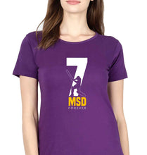 Load image into Gallery viewer, MS Dhoni (MSD) T-Shirt for Women-Purple-Ektarfa.online

