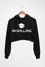 Load image into Gallery viewer, IIM Shillong Crop HOODIE FOR WOMEN-Black-Ektarfa.online
