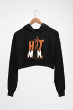 Load image into Gallery viewer, Rohit Sharma Crop HOODIE FOR WOMEN-Black-Ektarfa.online
