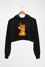 Load image into Gallery viewer, Lion King Simba Crop HOODIE FOR WOMEN-Black-Ektarfa.online
