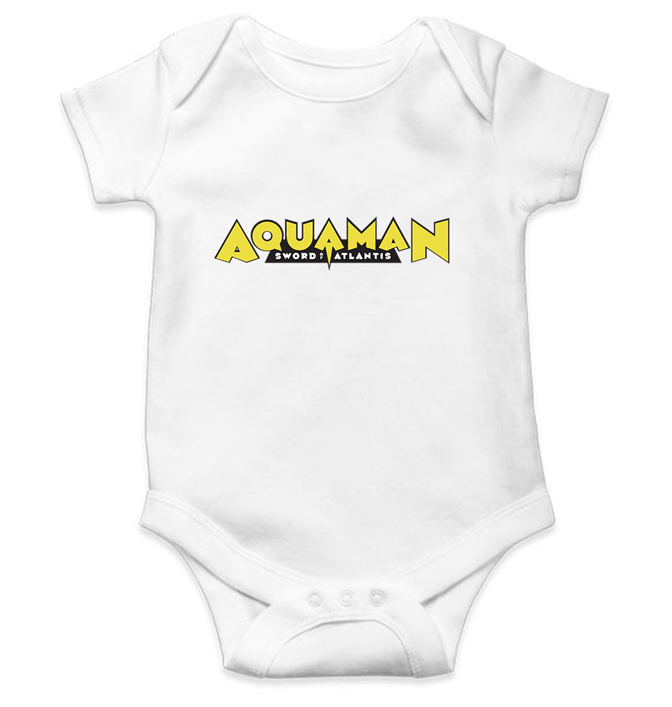 Aqua Man Kids Romper Kids Romper For Baby Boy/Girl-0-5 Months(18 Inches)-White-Ektarfa.online