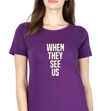 Load image into Gallery viewer, When They See Us T-Shirt for Women-Purple-Ektarfa.online
