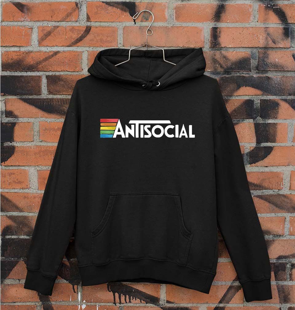 AntiSocial Unisex Hoodie for Men/Women-Black-Ektarfa.online