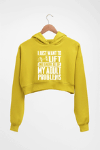 Load image into Gallery viewer, Gym Crop HOODIE FOR WOMEN-Mustard Yellow-Ektarfa.online
