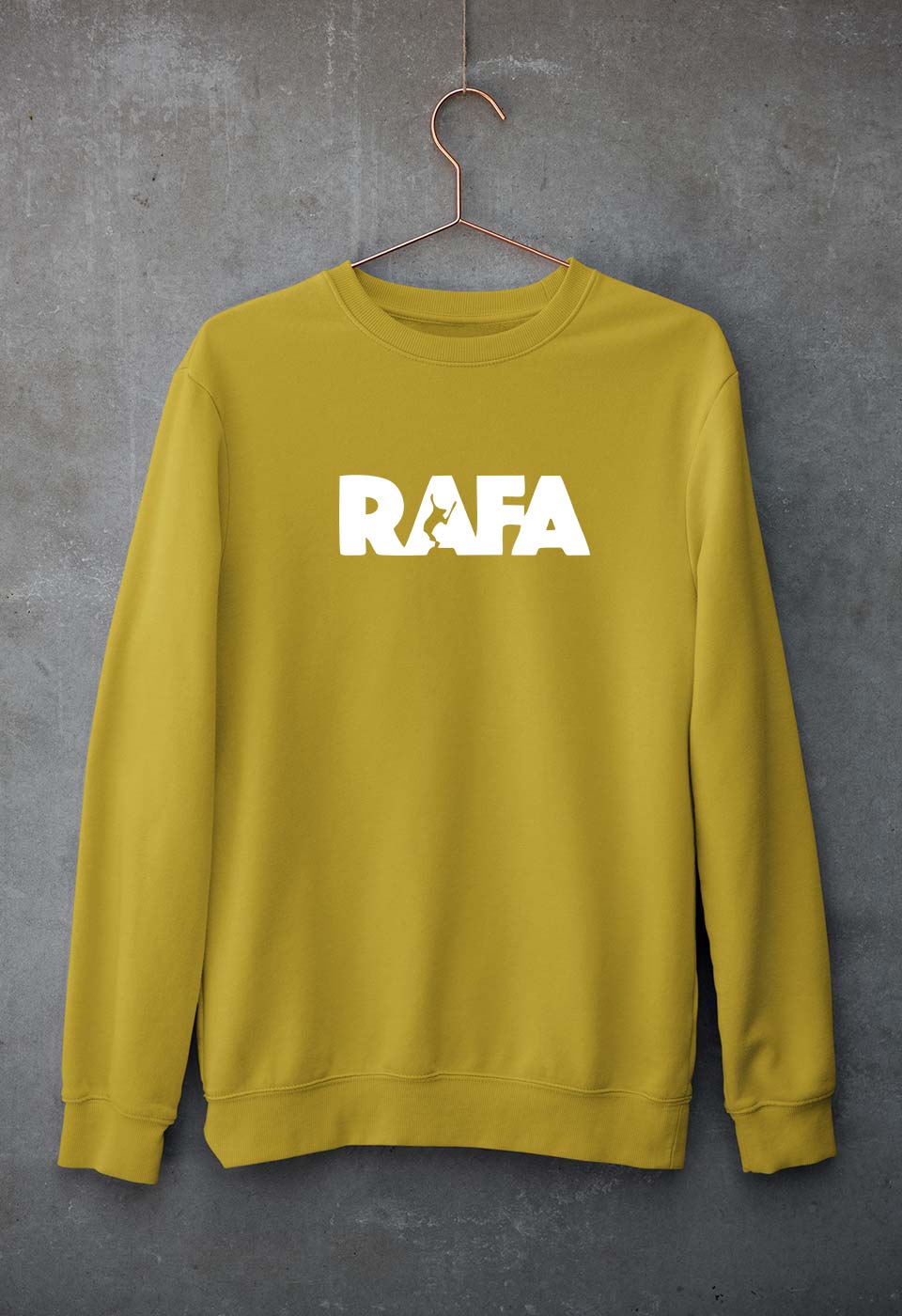 Rafael Nadal (RAFA) Unisex Sweatshirt for Men/Women-Mustard Yellow-Ektarfa.online