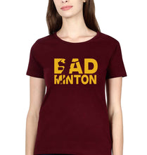 Load image into Gallery viewer, Badminton T-Shirt for Women-Maroon-Ektarfa.online
