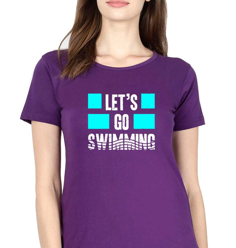 Swimming T-Shirt for Women-Purple-Ektarfa.online