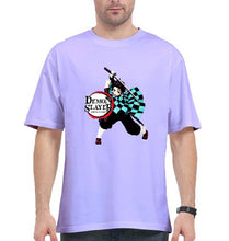 Load image into Gallery viewer, Demon Slayer Oversized T-Shirt for Men-Lavender-Ektarfa.online
