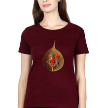 Load image into Gallery viewer, Ganpati T-Shirt for Women-Maroon-Ektarfa.online
