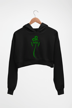 Load image into Gallery viewer, Ganpati JI(Ganesh) Crop HOODIE FOR WOMEN-Black-Ektarfa.online

