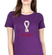 Load image into Gallery viewer, FIFA World Cup Qatar 2022 T-Shirt for Women-Purple-Ektarfa.online
