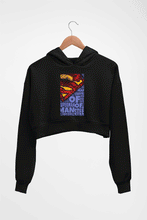 Load image into Gallery viewer, Superman Superhero Crop HOODIE FOR WOMEN-Black-Ektarfa.online
