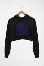 Load image into Gallery viewer, IIM Ahmedabad Crop HOODIE FOR WOMEN-Black-Ektarfa.online
