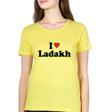 Load image into Gallery viewer, I Love Ladakh T-Shirt for Women-Yellow-Ektarfa.online
