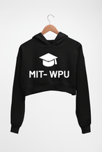 Load image into Gallery viewer, MIT WPU Crop HOODIE FOR WOMEN-Black-Ektarfa.online
